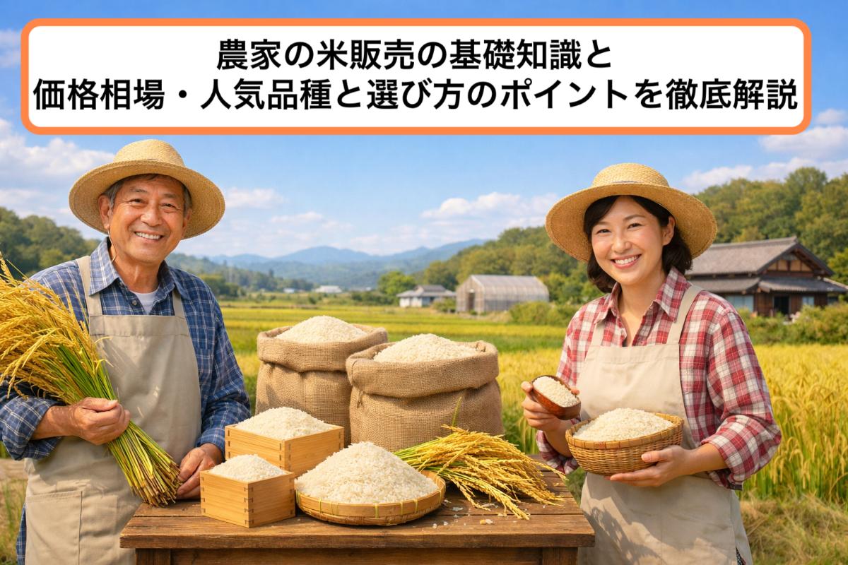 農家の米販売の基礎知識と価格相場・人気品種と選び方のポイントを徹底 